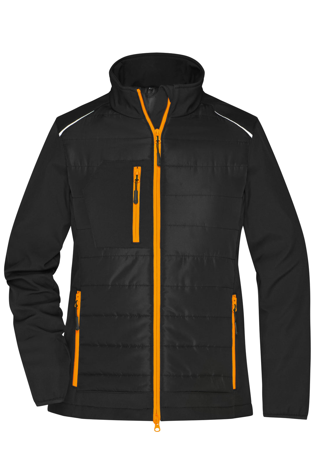 Ladies' Hybrid Jacket - black/neon-orange