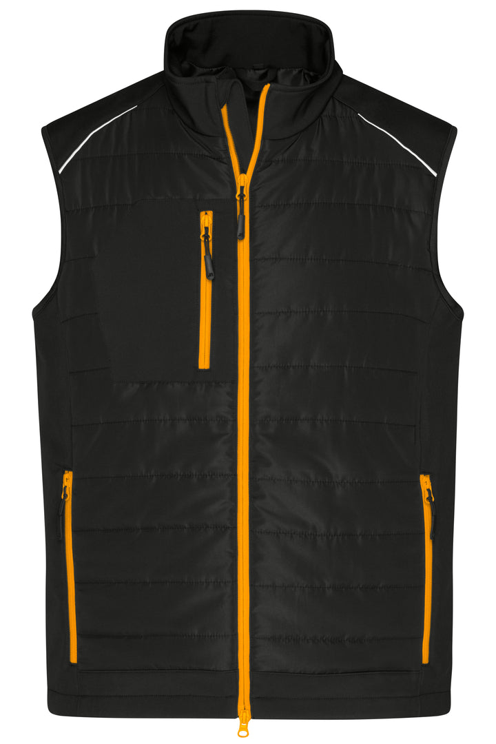 Men's Hybrid Vest - black/neon-orange