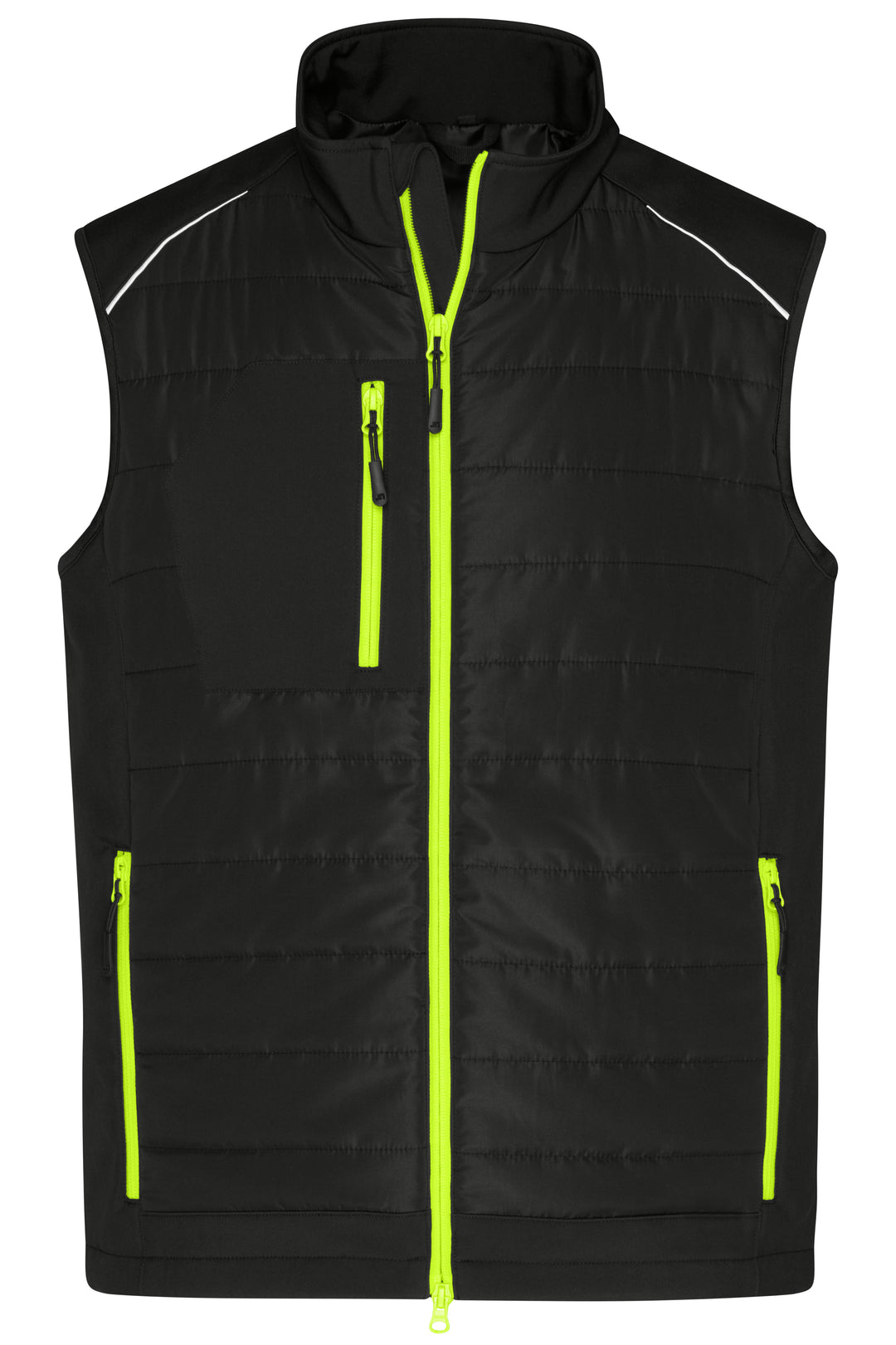 Men's Hybrid Vest - black/neon-yellow