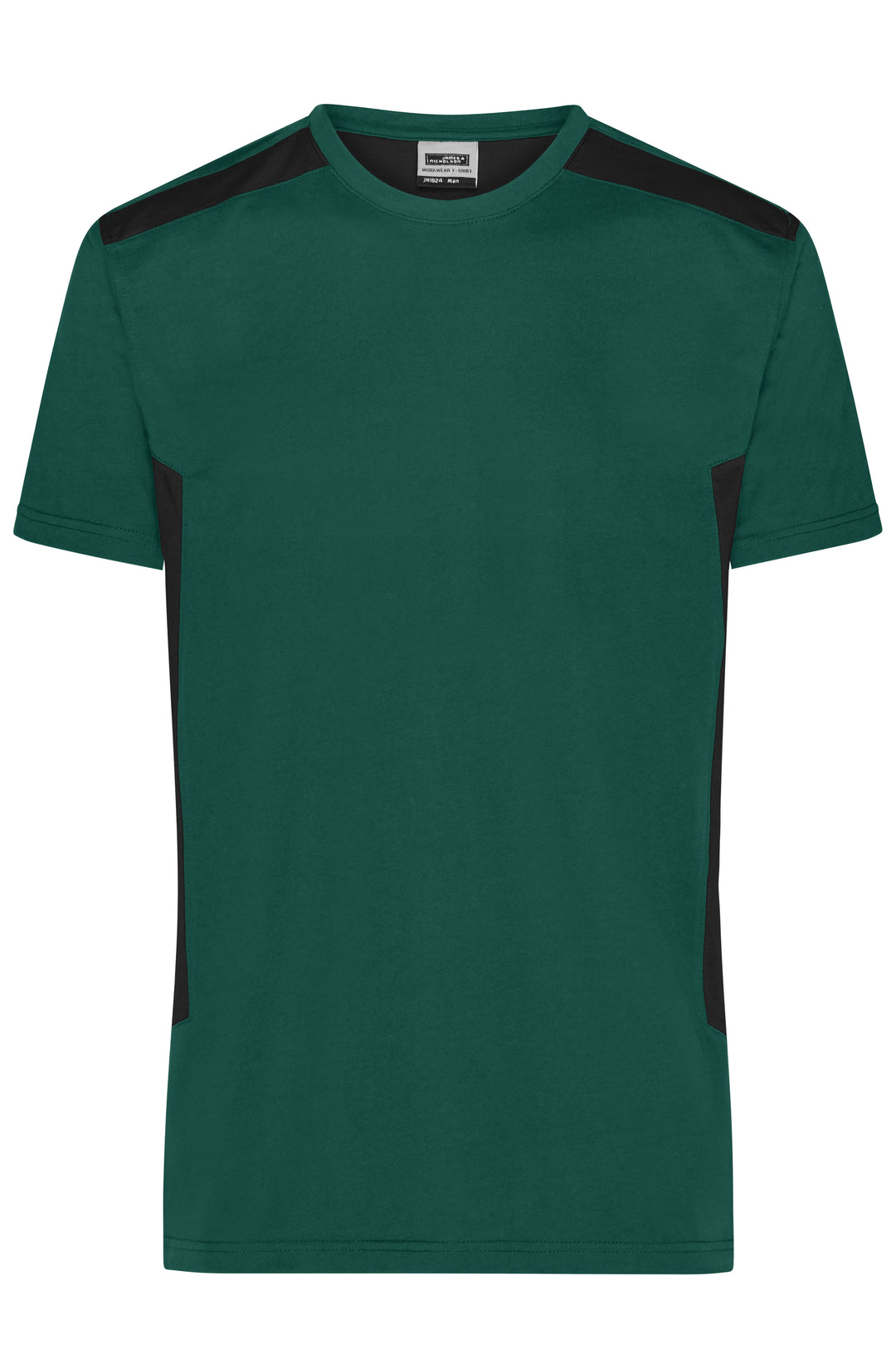Men's Workwear T-Shirt - STRONG - - dark-green/black