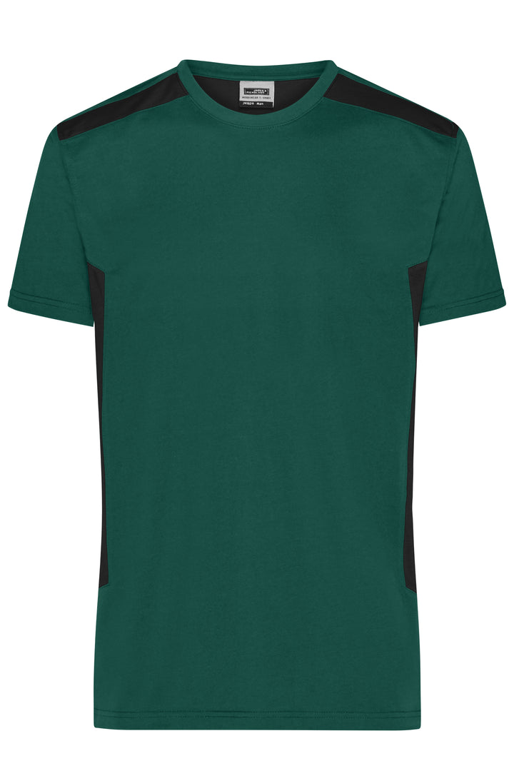 Men's Workwear T-Shirt - STRONG - - dark-green/black