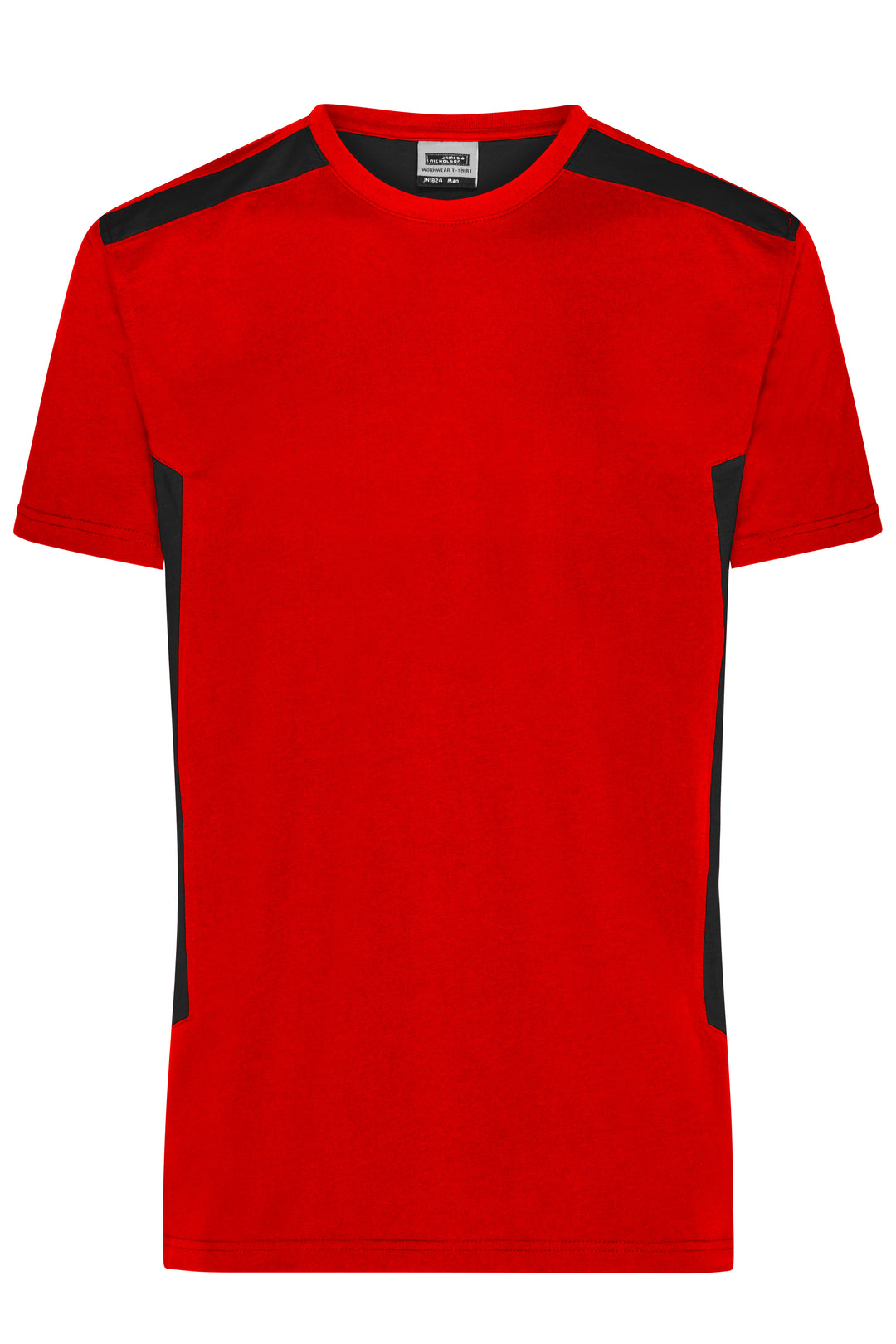 Men's Workwear T-Shirt - STRONG - - red/black