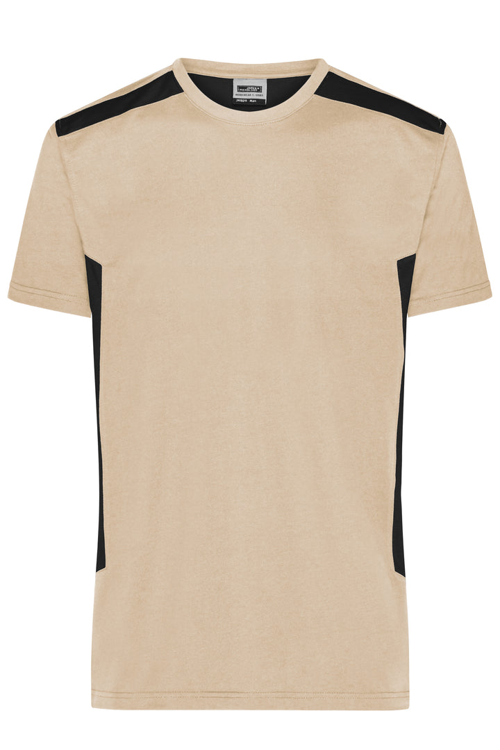 Men's Workwear T-Shirt - STRONG - - stone/black