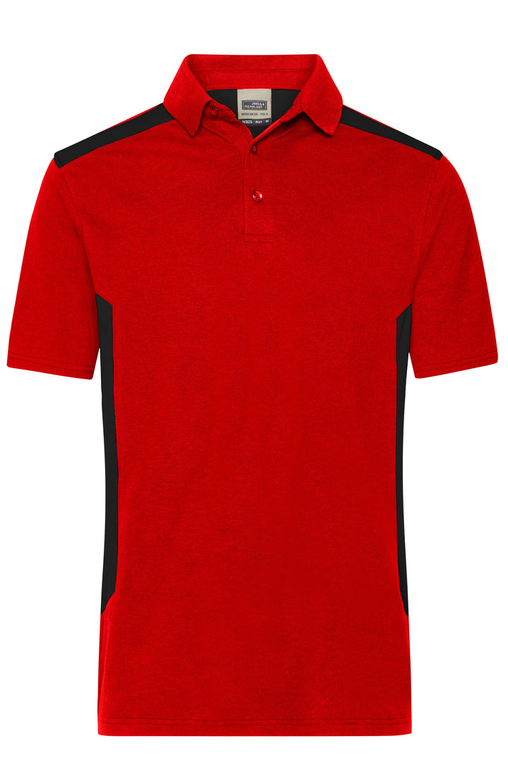 Men's Workwear Polo - STRONG - - red/black