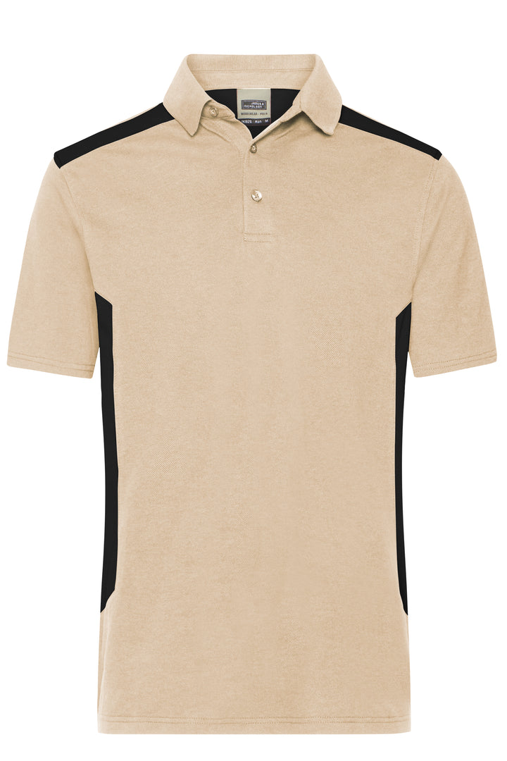 Men's Workwear Polo - STRONG - - stone/black