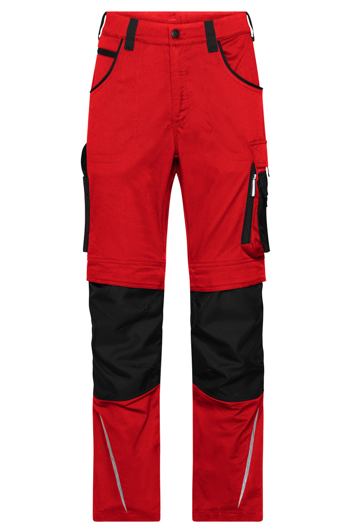 Workwear Pants Slim Line - red/black