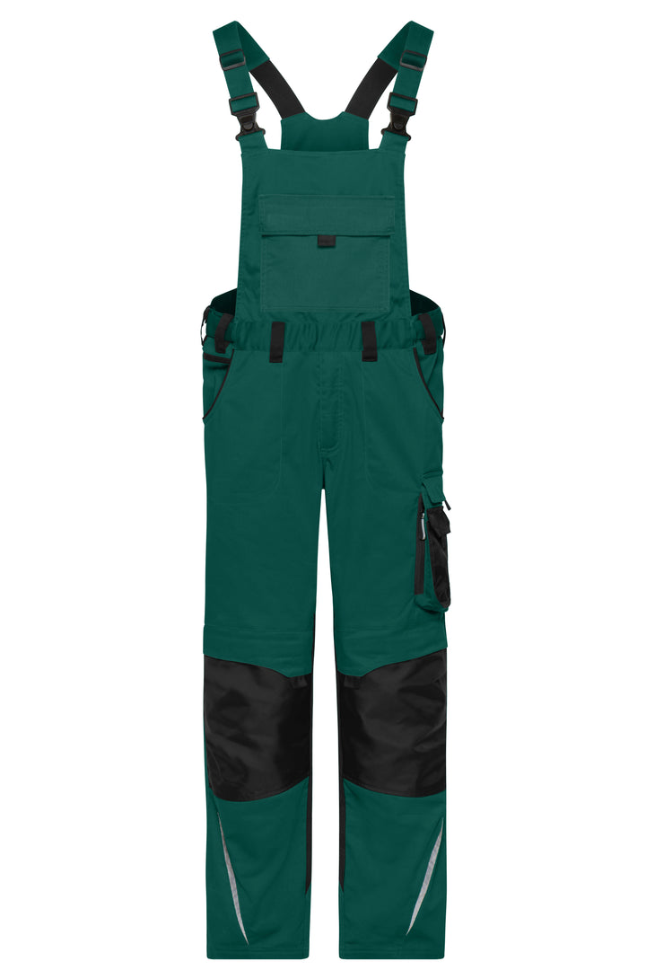 Workwear Pants with Bib - dark-green/black