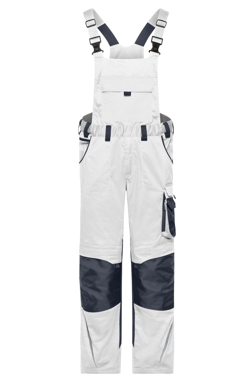 Workwear Pants with Bib - white/carbon