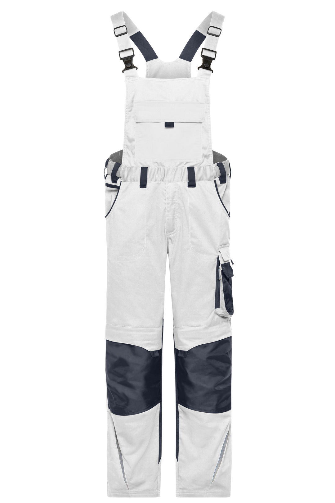Workwear Pants with Bib - white/carbon