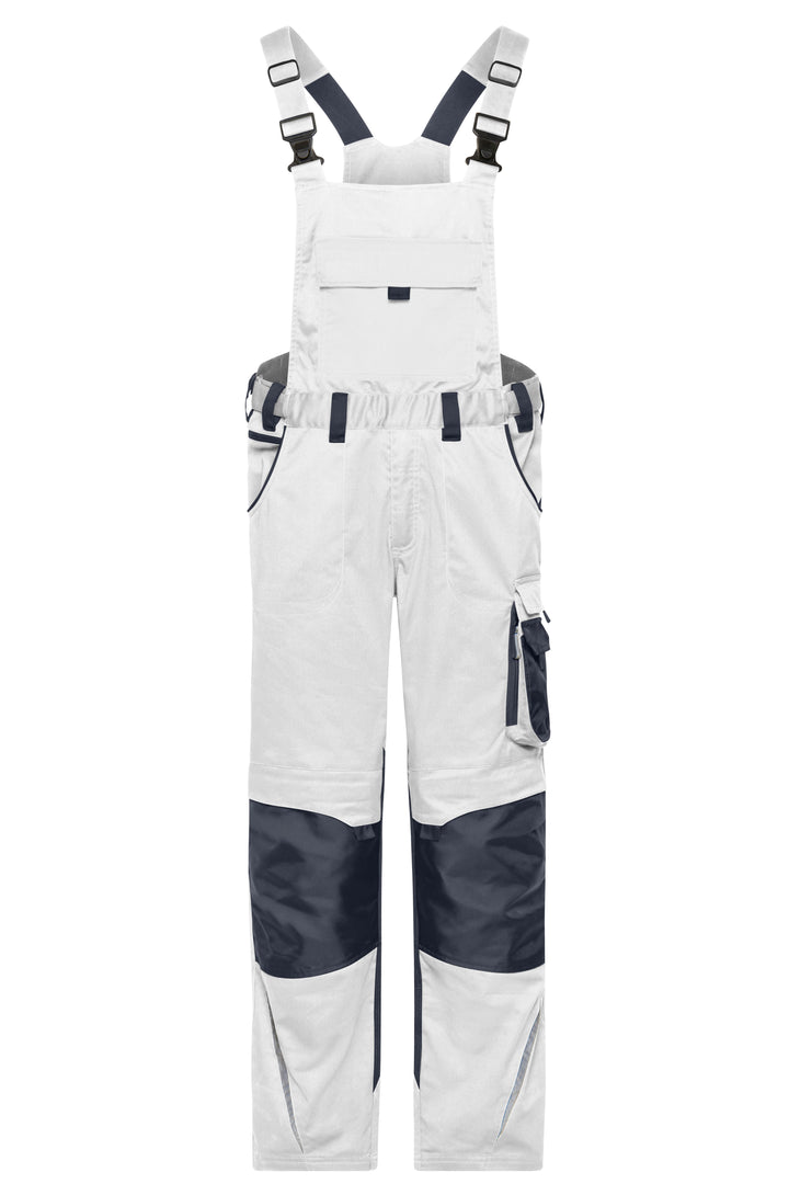 Workwear Pants with Bib - white/carbon