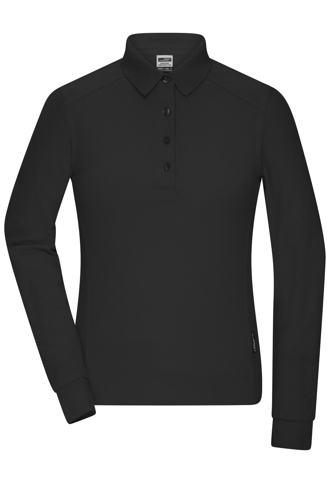 Ladies' Workwear-Long-Sleeved Polo - black