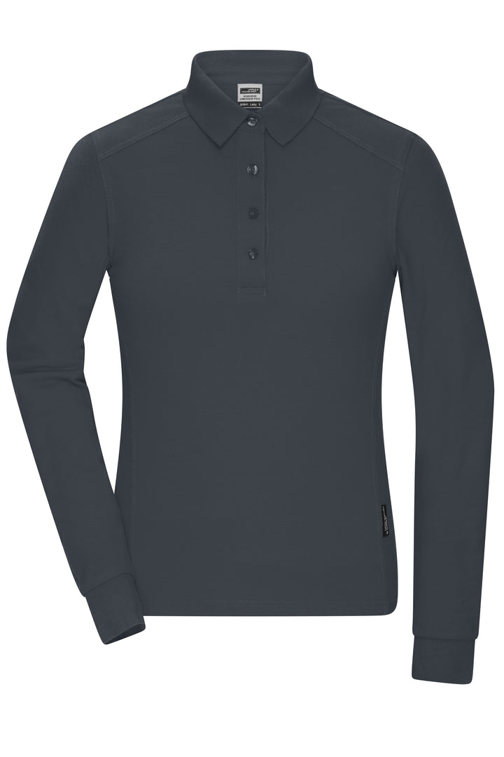 Ladies' Workwear-Long-Sleeved Polo - carbon
