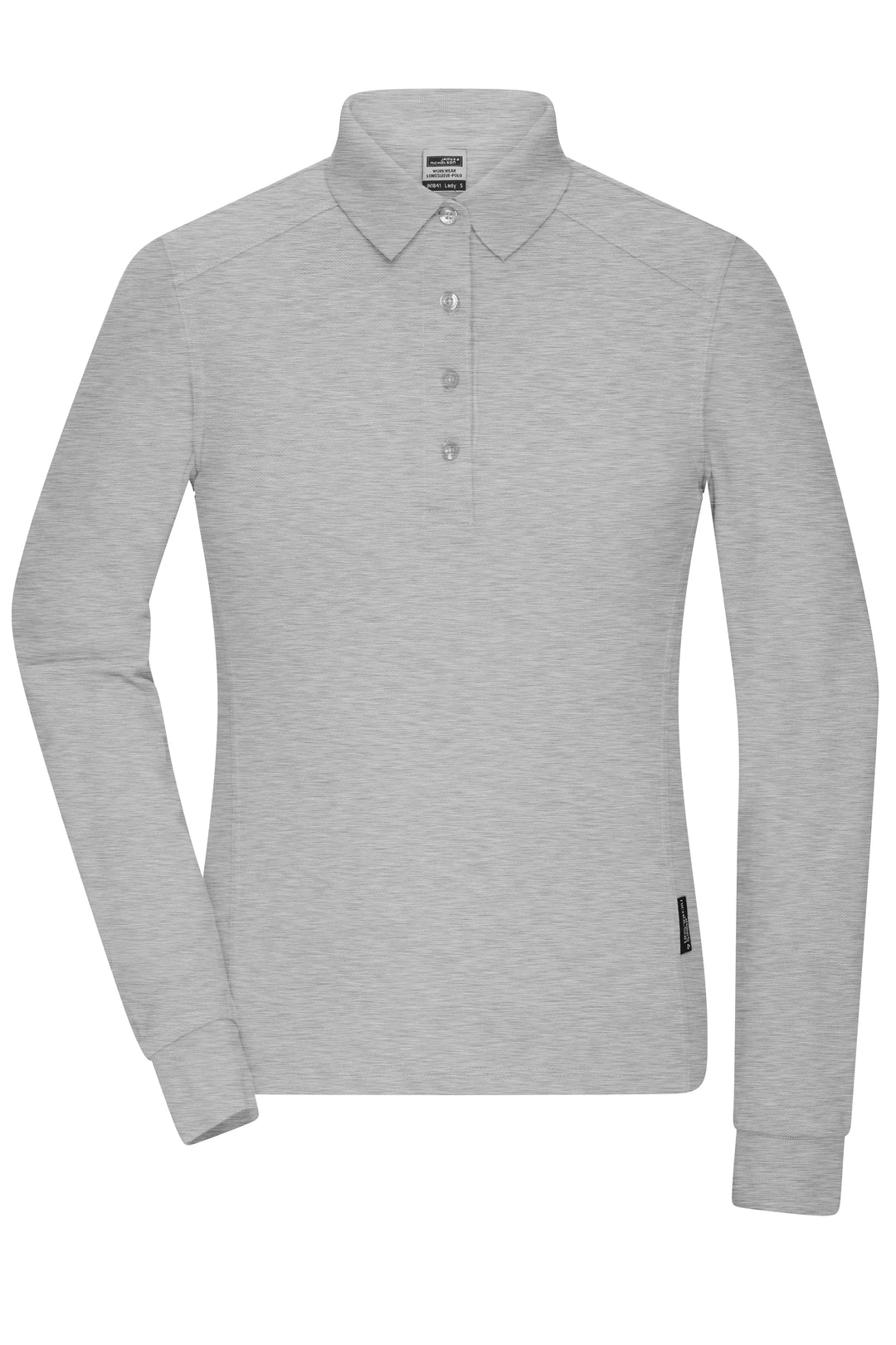 Ladies' Workwear-Long-Sleeved Polo - grey-heather