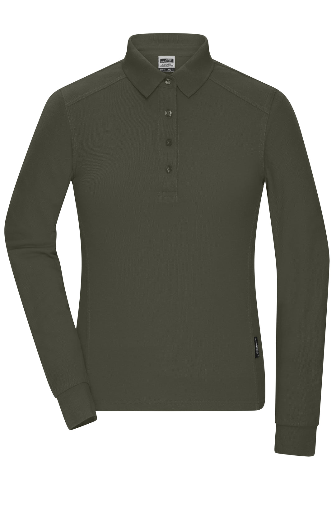 Ladies' Workwear-Long-Sleeved Polo - olive