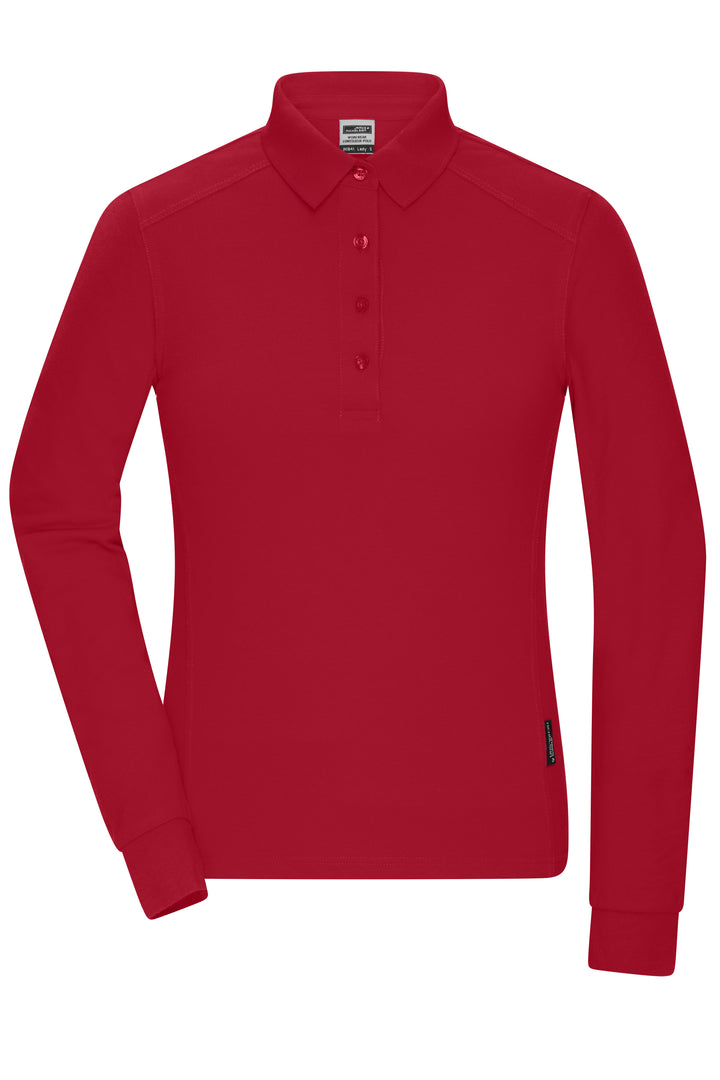 Ladies' Workwear-Long-Sleeved Polo - red
