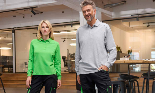 Men's Workwear-Long-Sleeved Polo