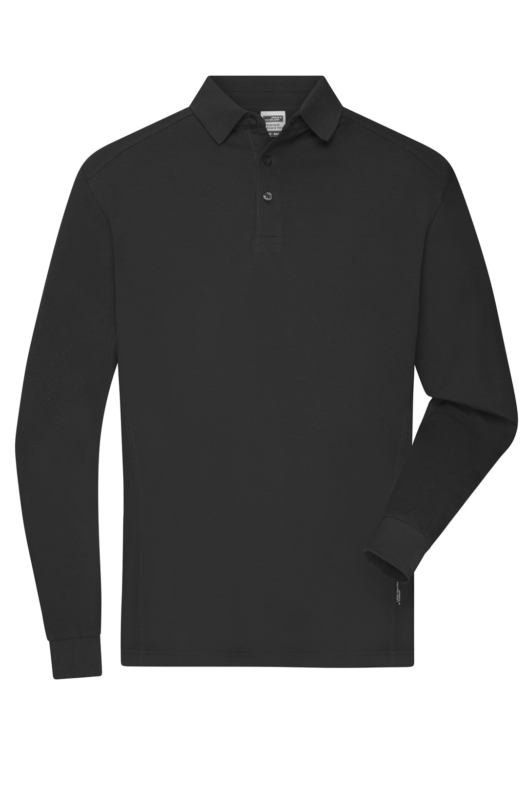 Men's Workwear-Long-Sleeved Polo - black