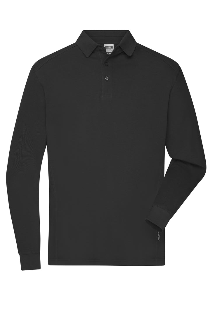 Men's Workwear-Long-Sleeved Polo - black