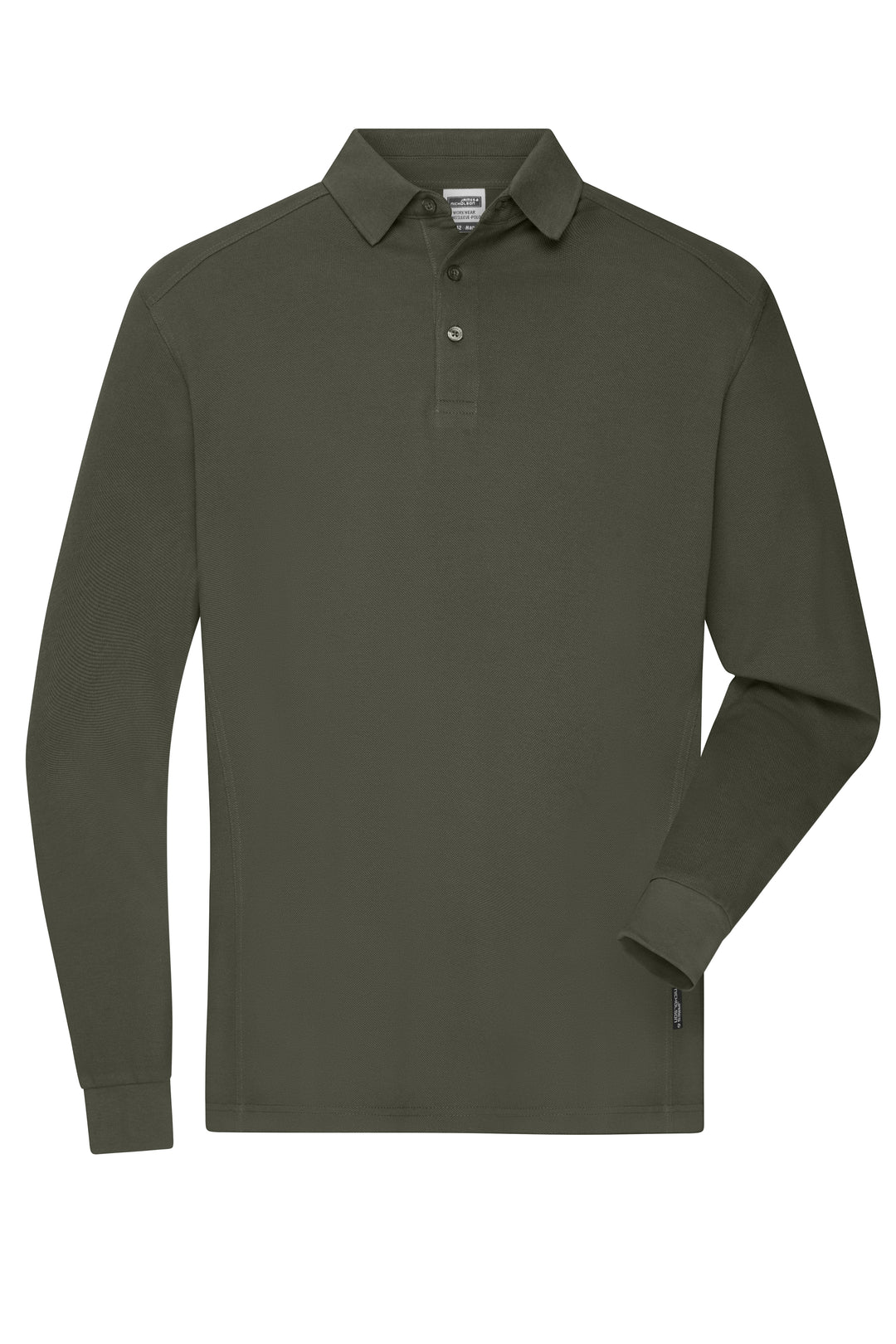 Men's Workwear-Long-Sleeved Polo - olive