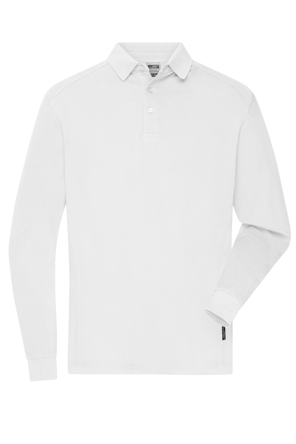 Men's Workwear-Long-Sleeved Polo - white