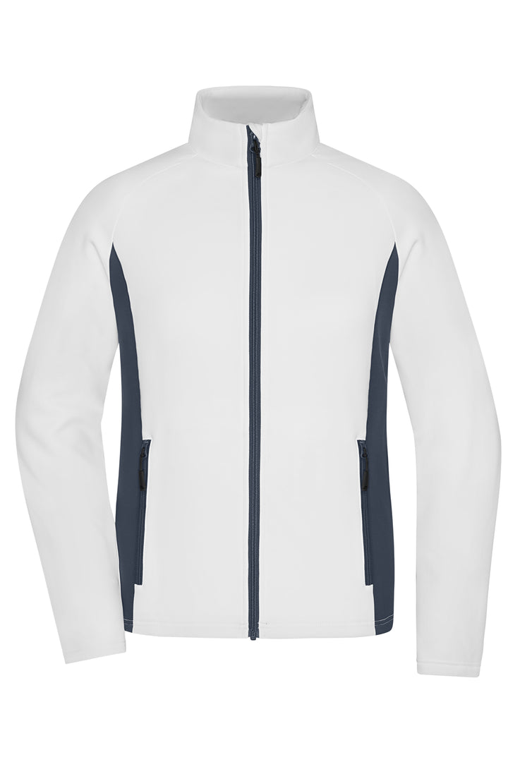 Ladies' Stretchfleece Jacket - white/carbon