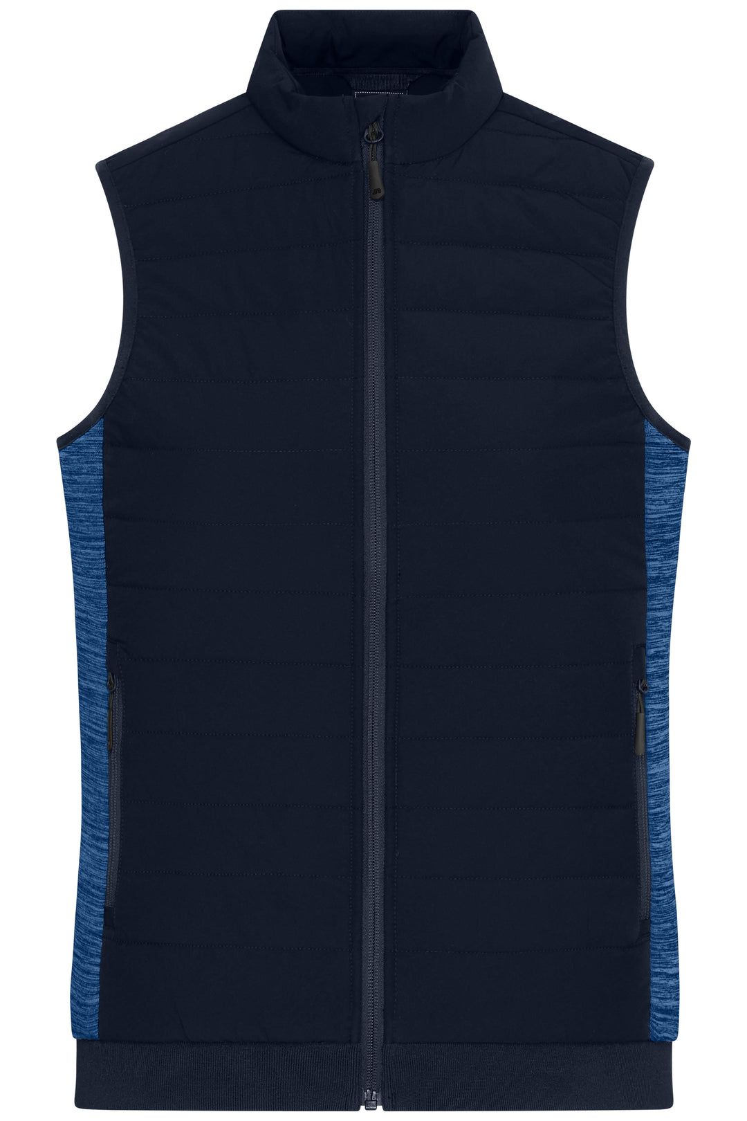 Ladies' Padded Hybrid Vest - navy/royal-melange