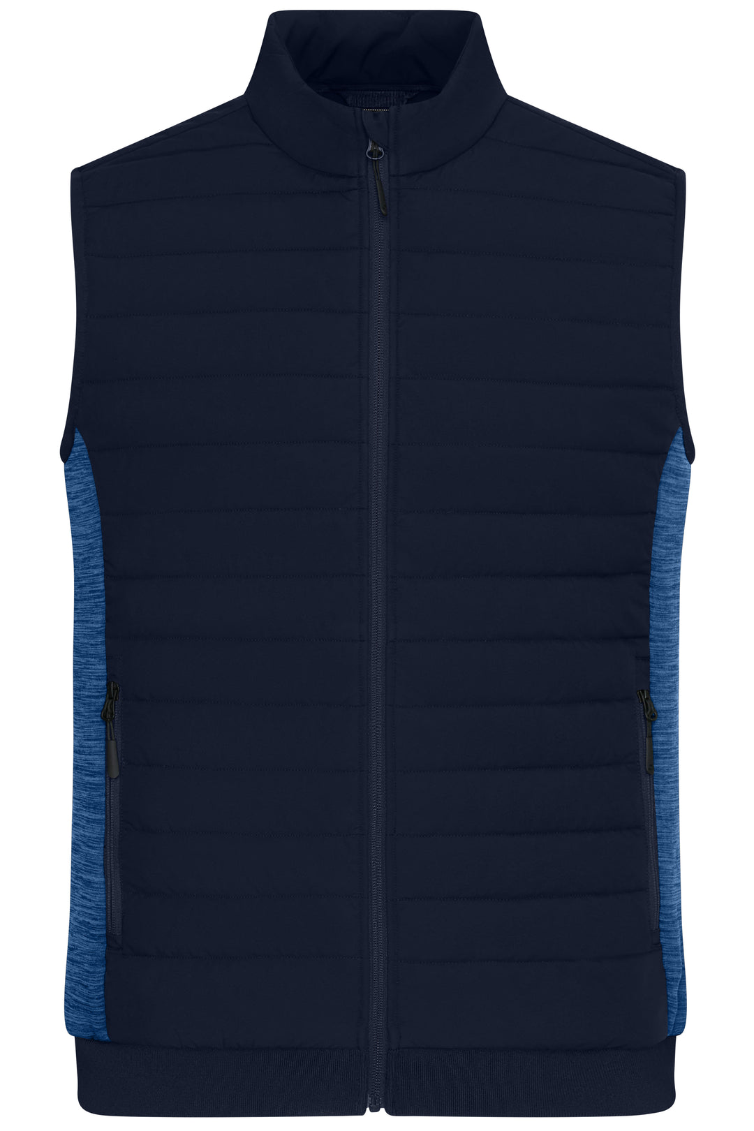 Men's Padded Hybrid Vest - navy/royal-melange