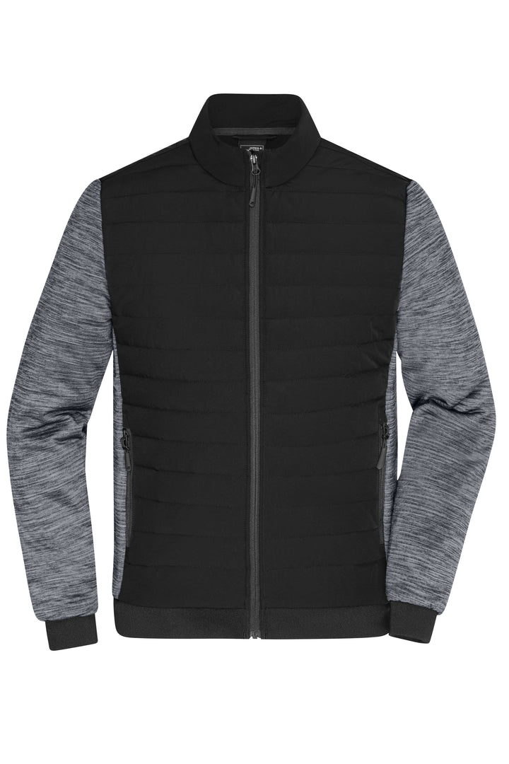 Men's Padded Hybrid Jacket - black/carbon-melange