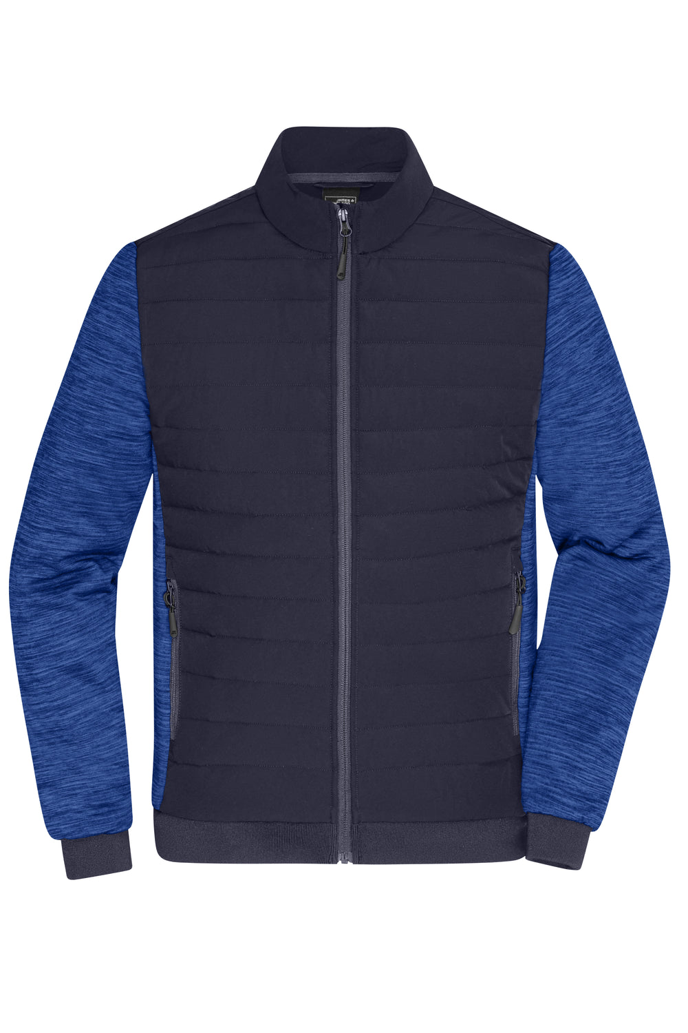 Men's Padded Hybrid Jacket - navy/royal-melange