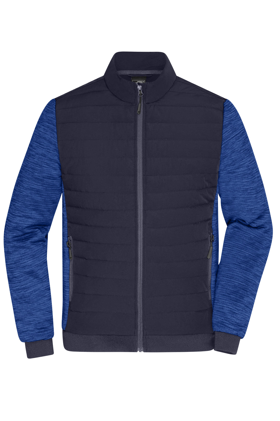 Men's Padded Hybrid Jacket - navy/royal-melange