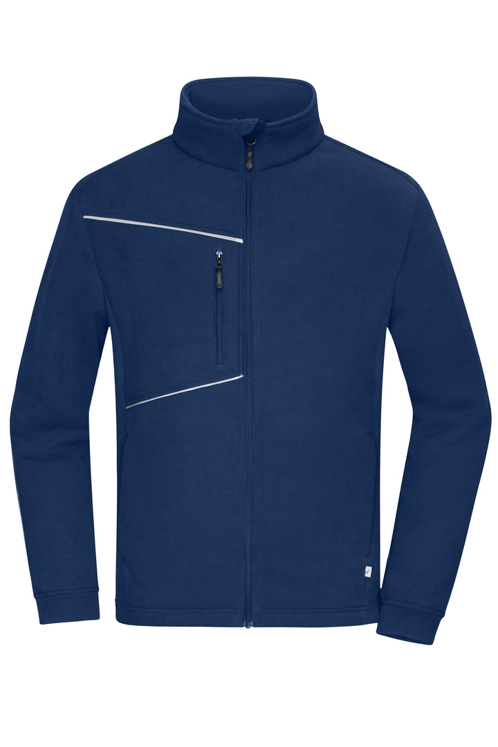 Fleece Jacket - Corduroy Look - navy