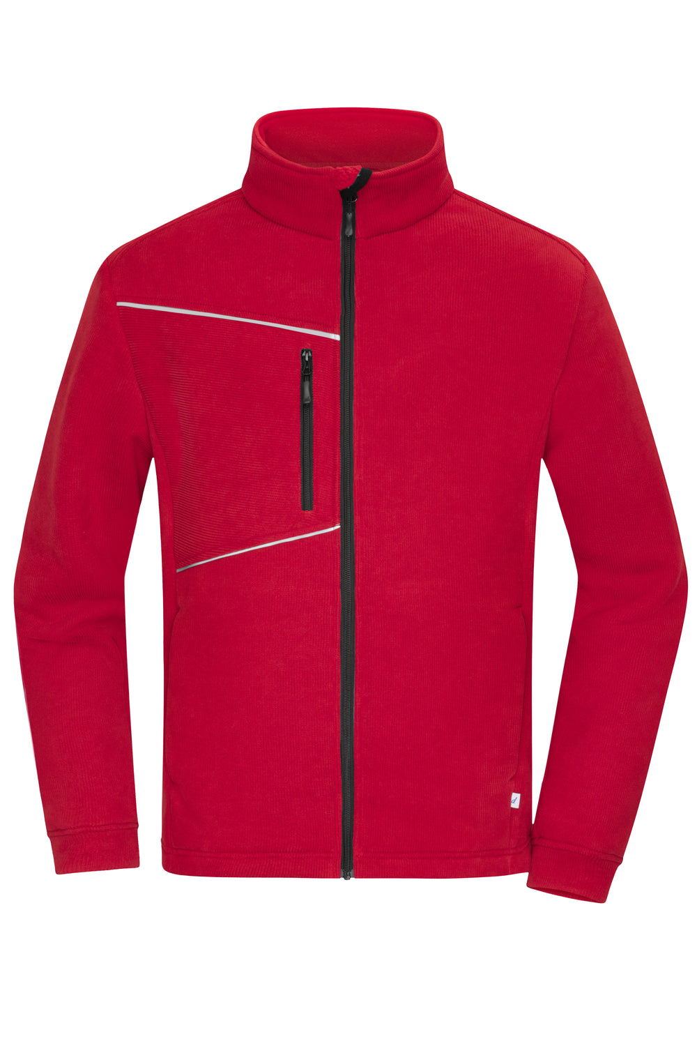 Fleece Jacket - Corduroy Look - red