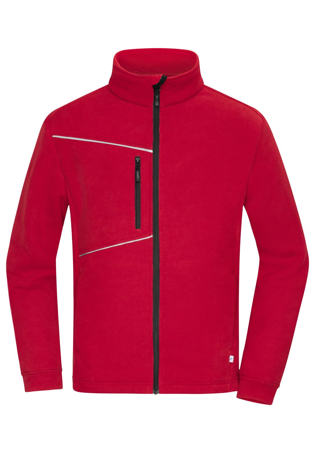 Fleece Jacket - Corduroy Look - red