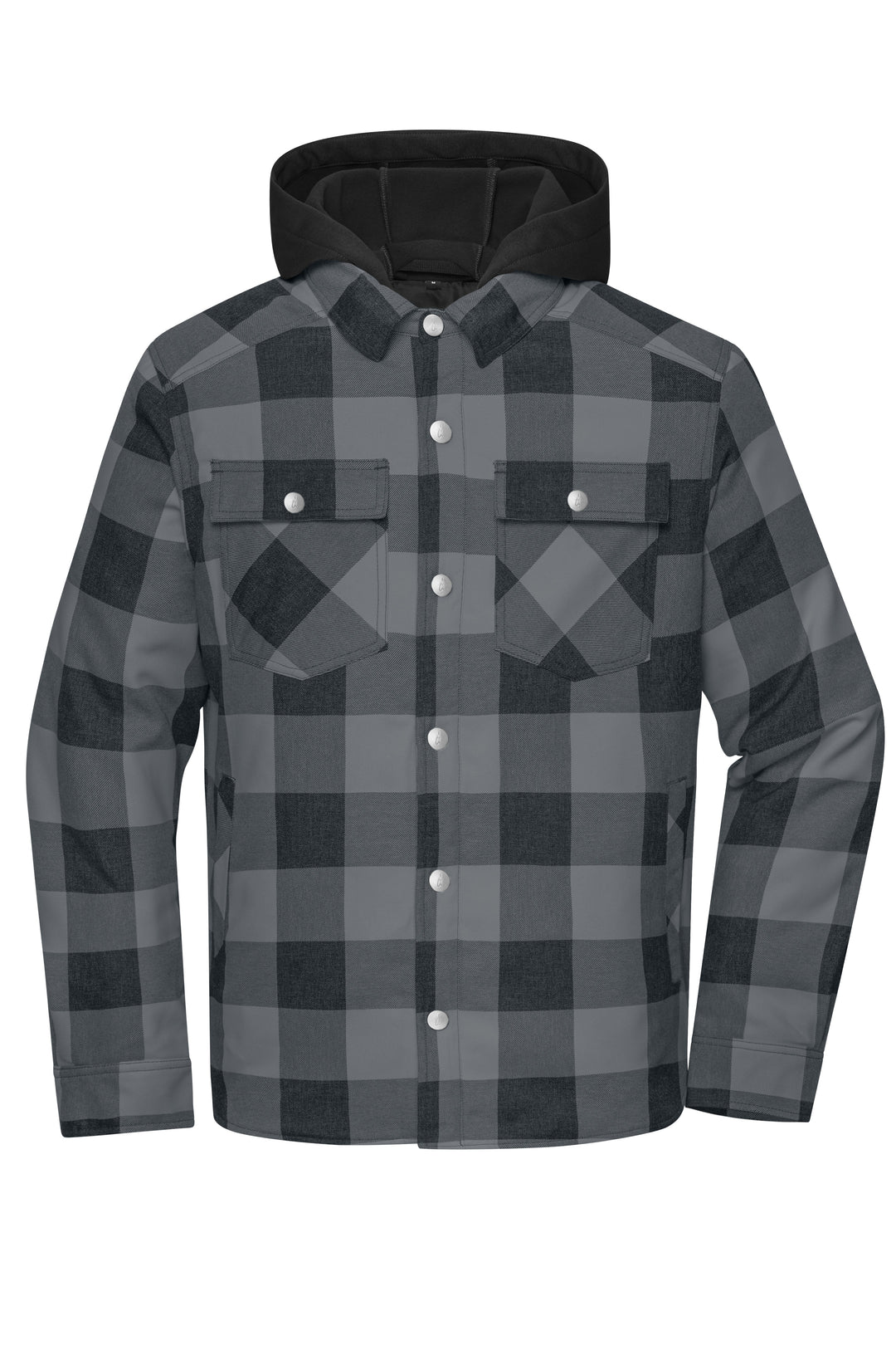Workwear Check Shirt Jacket - black/metal-grey