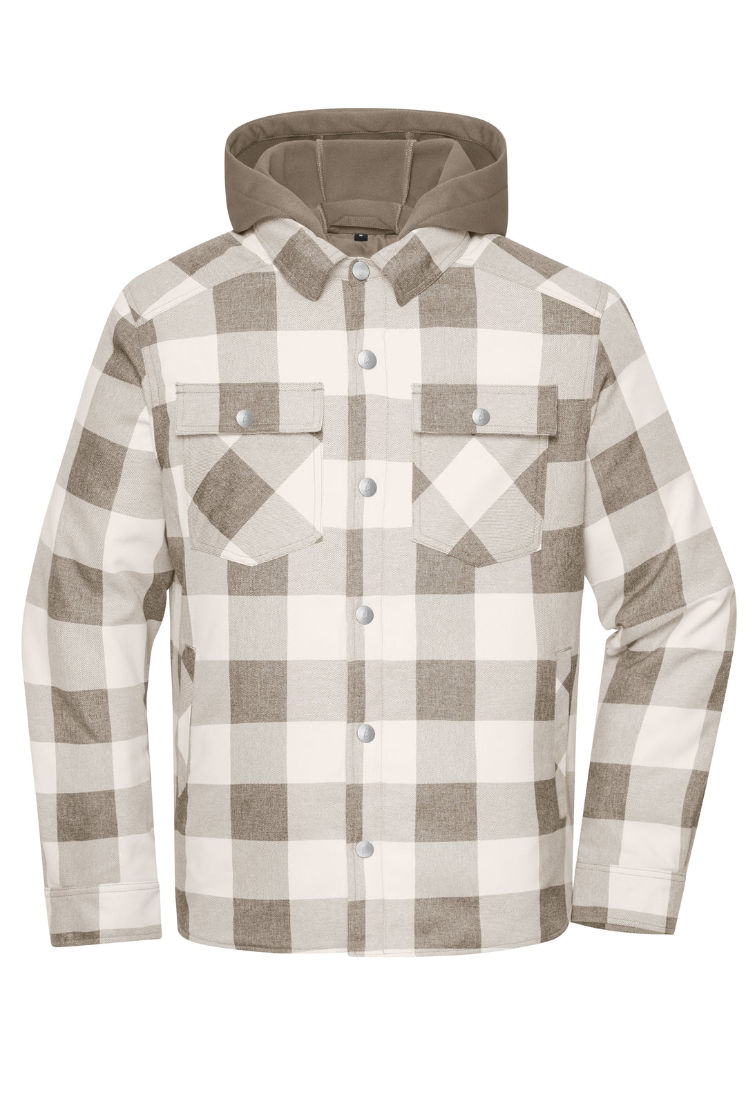 Workwear Check Shirt Jacket - dusty-brown/cement