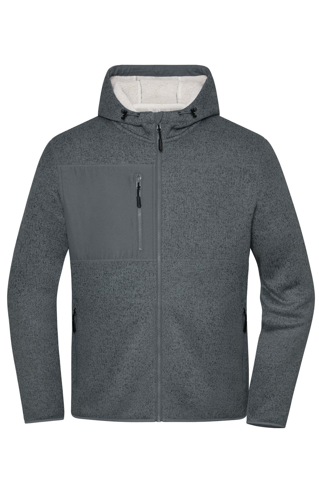 Workwear Knitted Fleece Jacket - metal-grey-melange/nature