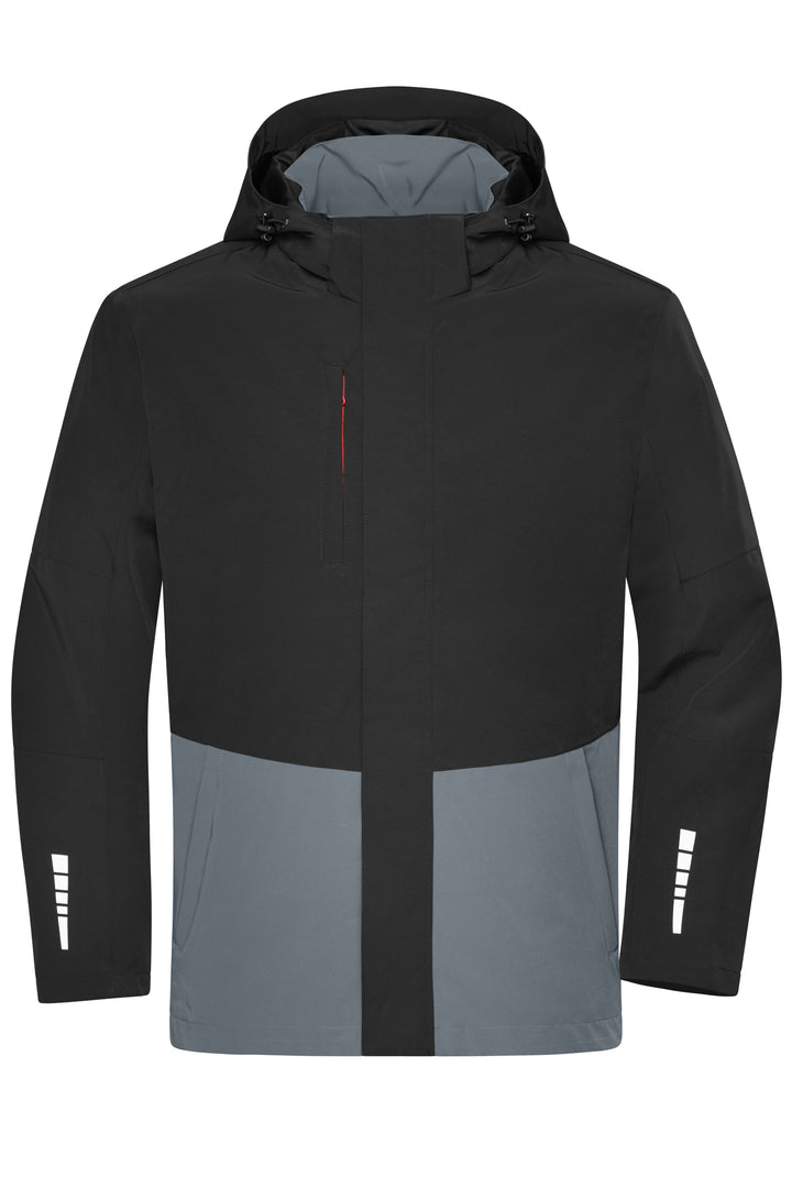 Workwear Hardshell Rainjacket - black/metal-grey