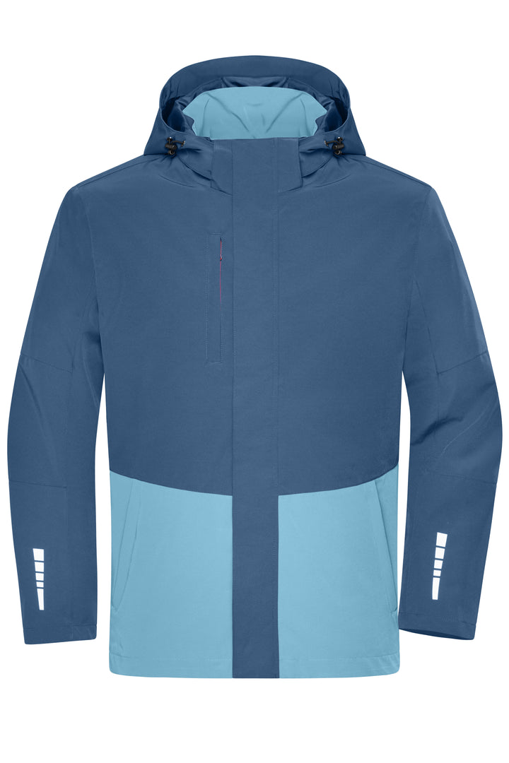 Workwear Hardshell Rainjacket - deep-blue/steel-blue