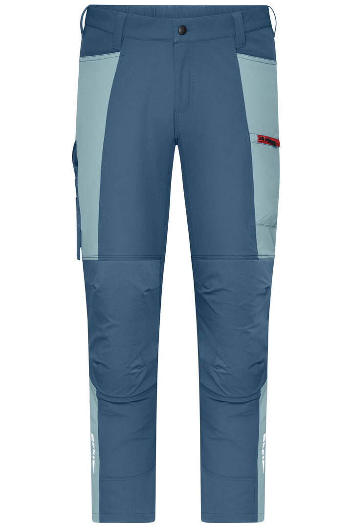Workwear Pants (All-Season) 4-Way Stretch - deep-blue/steel-blue