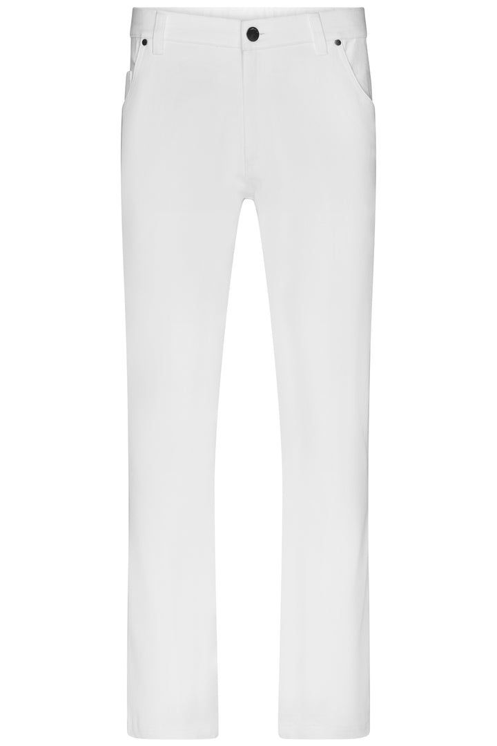 Mens 5-Pocket-Stretch-Pants - white