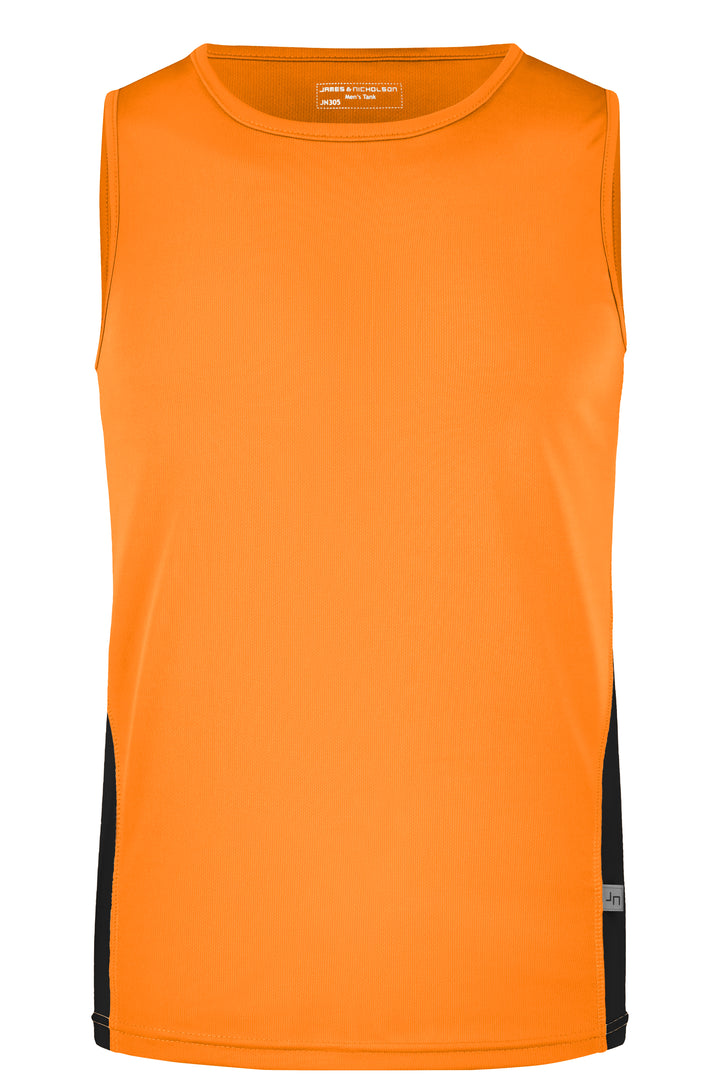 Men's Running Tank - orange/black