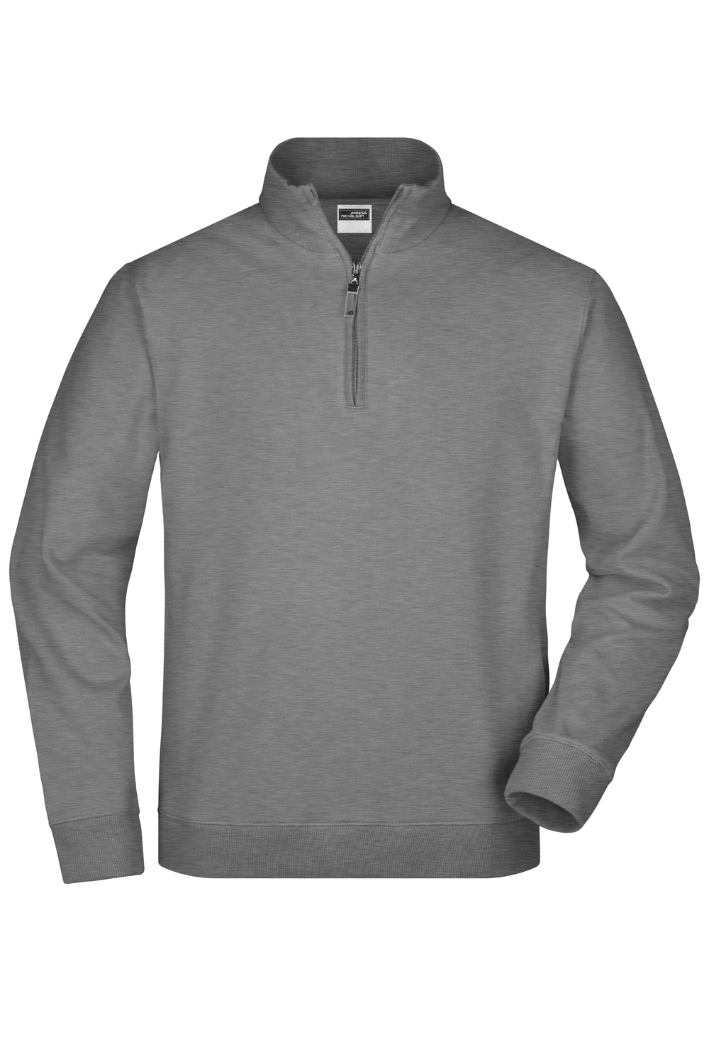Round-Neck Zip - sports-grey