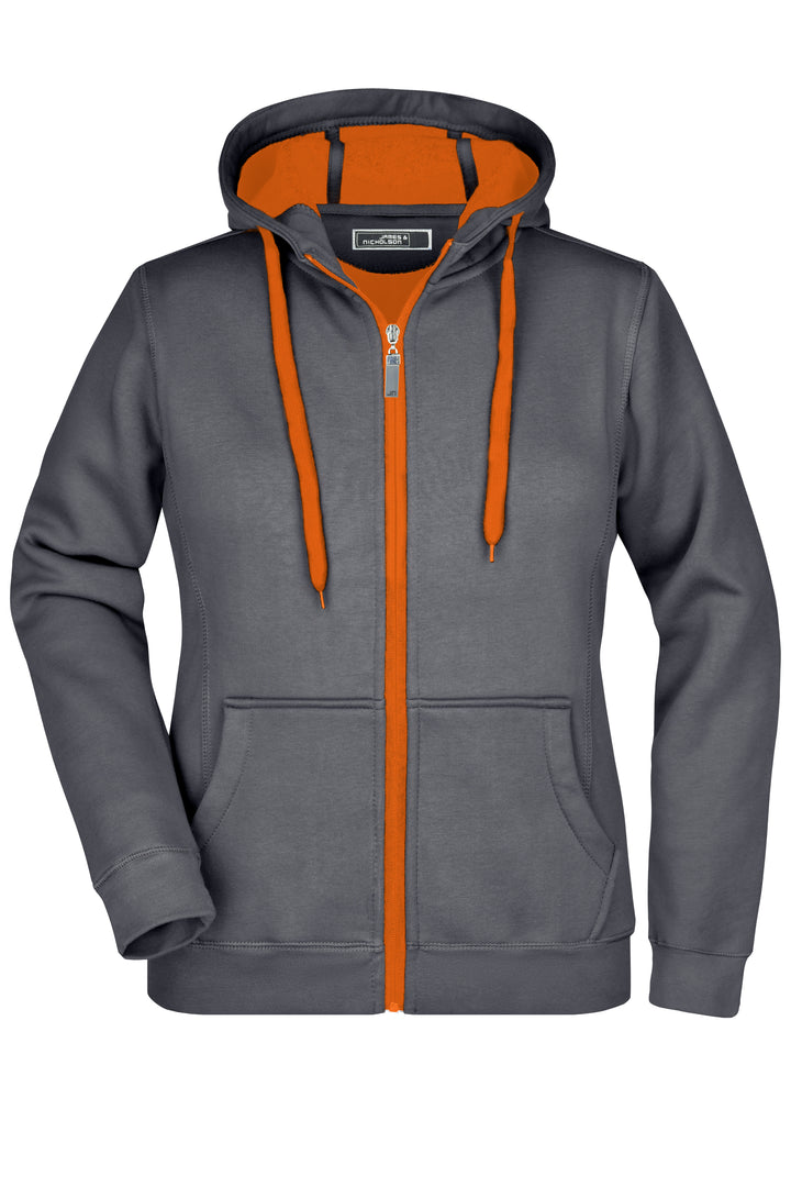 Ladies' Doubleface Jacket - carbon/orange
