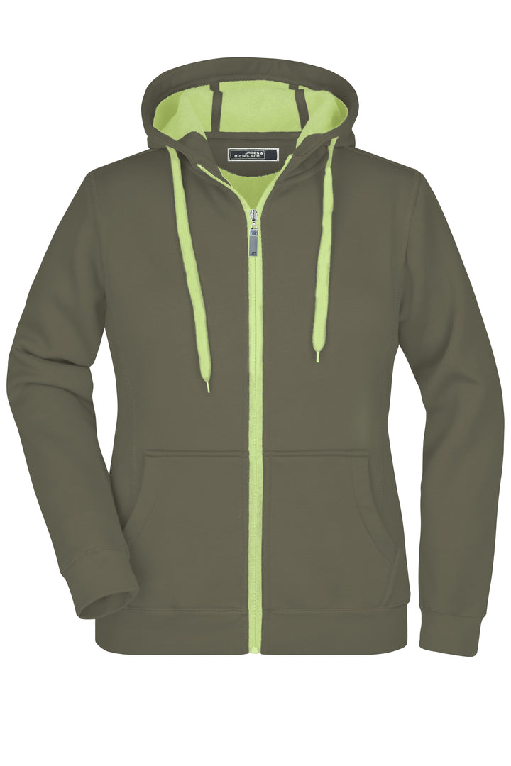 Ladies' Doubleface Jacket - olive/lime-green