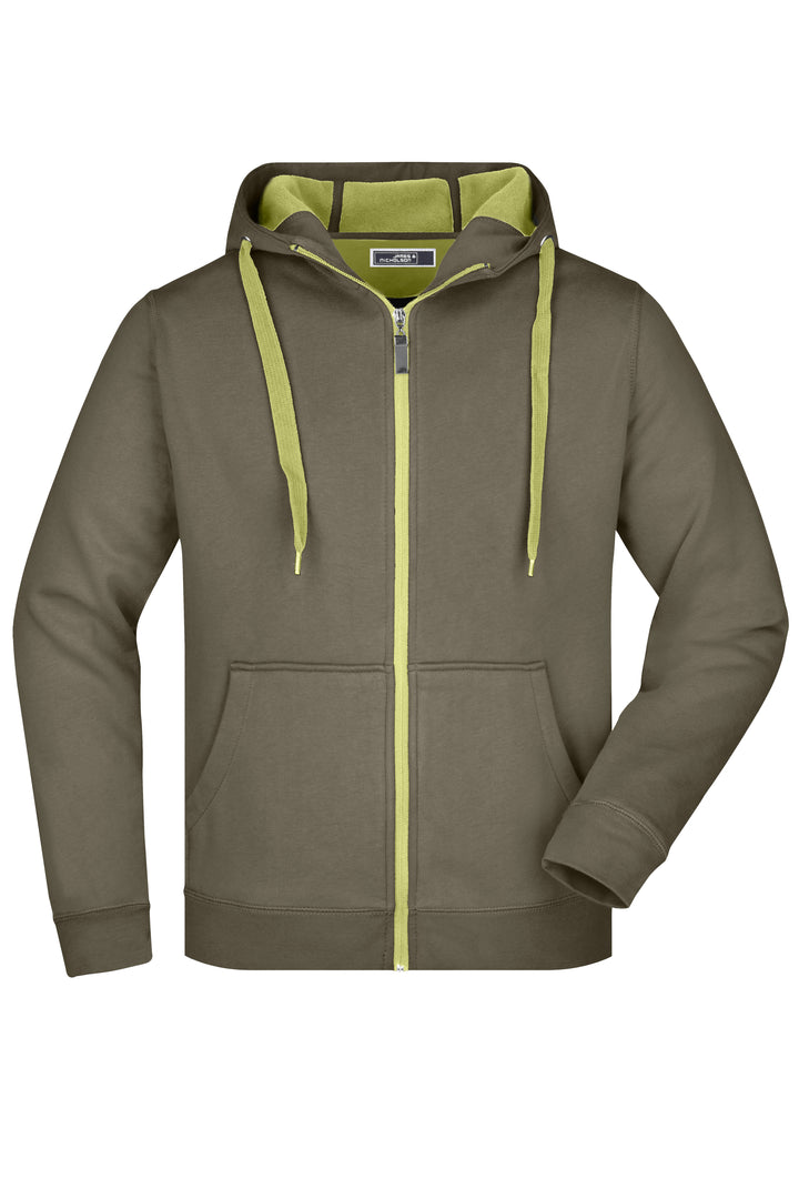 Men's Doubleface Jacket - olive/lime-green