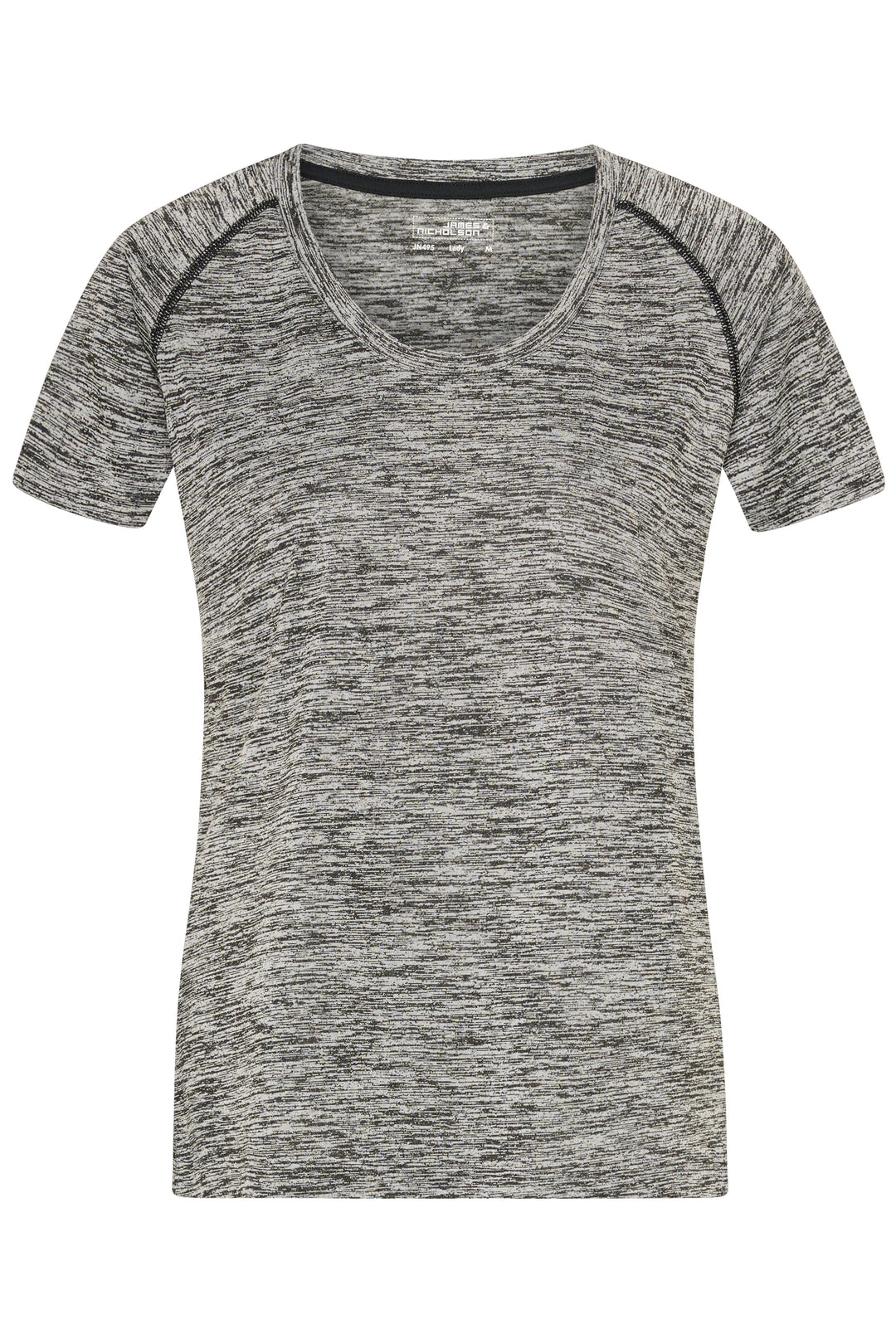 Ladies' Sports T-Shirt - black-melange/black