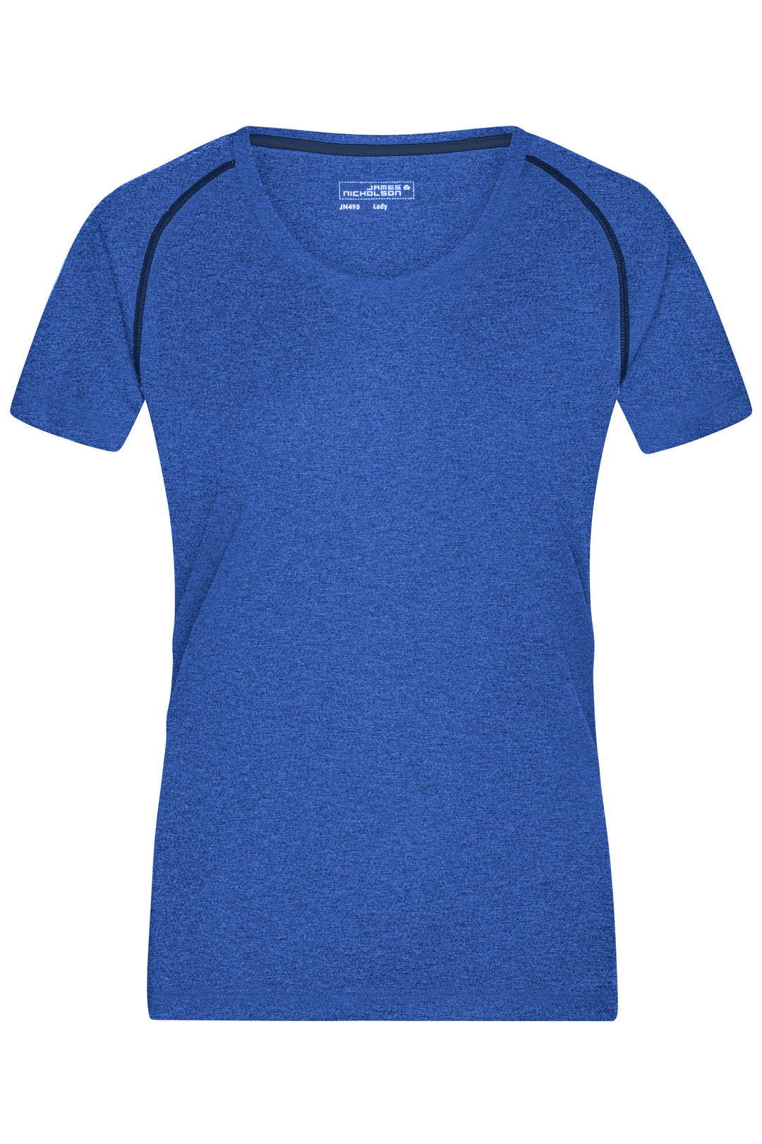 Ladies' Sports T-Shirt - blue-melange/navy