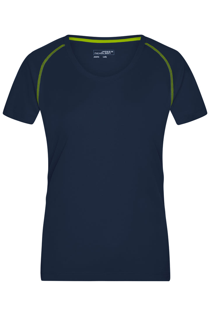 Ladies' Sports T-Shirt - navy/bright-yellow