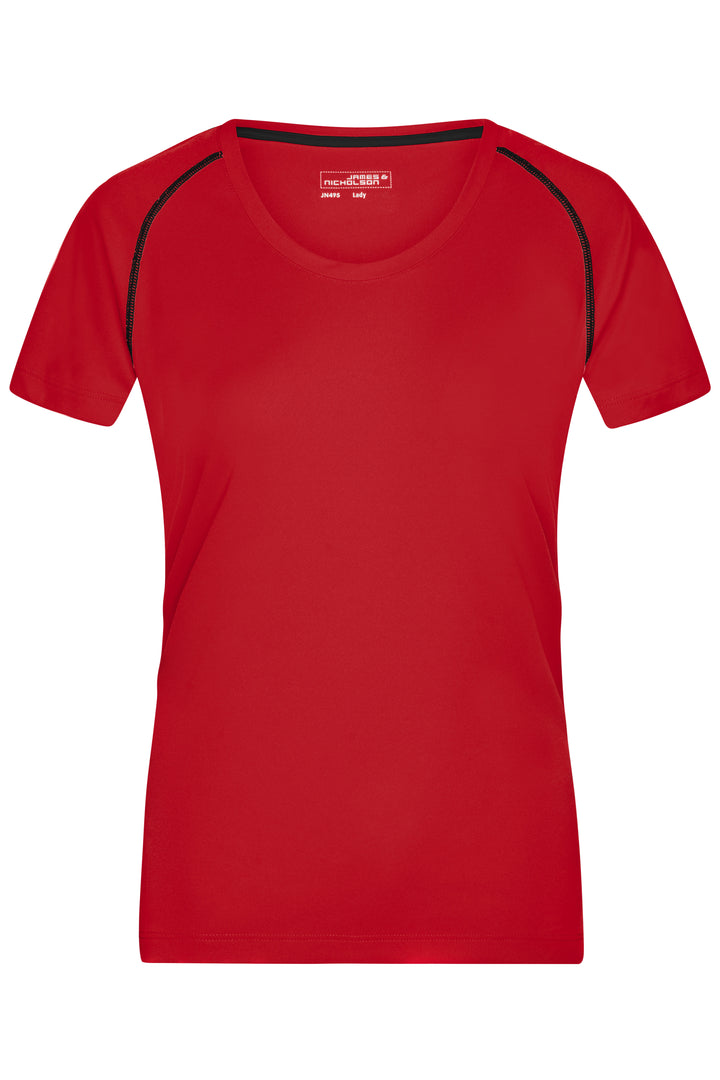 Ladies' Sports T-Shirt - red/black