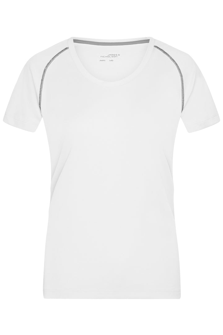 Ladies' Sports T-Shirt - white/silver
